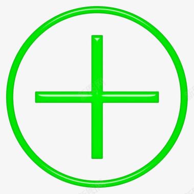 绿色手绘交叉十字架图标图标