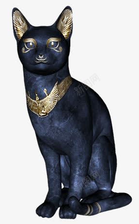 埃及黑猫png免抠素材_88icon https://88icon.com 埃及 复古 雕塑 黑猫