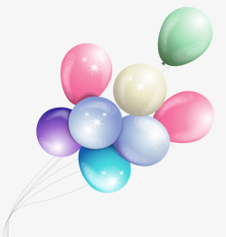 彩色气球装饰矢量图素材