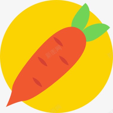 食品和餐厅Carrot图标图标
