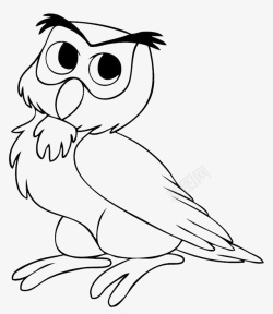 手绘猫头鹰素材