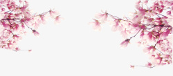粉色中国风桃花装饰图案素材
