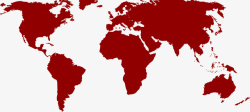 红色世界地图矢量图素材