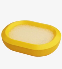黄色椭圆肥皂盒素材