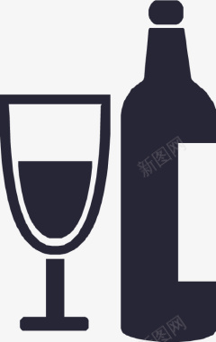 红酒木桶红酒矢量图图标图标