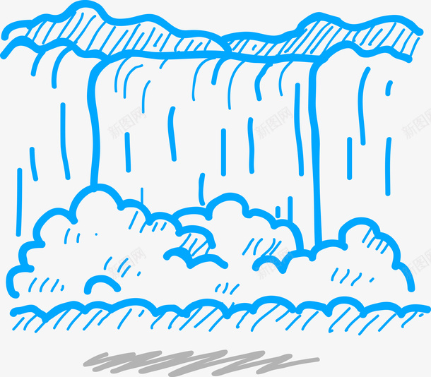 手绘旅游地标性风景瀑布png免抠素材_88icon https://88icon.com 地标 手绘 手绘瀑布 旅游风景 瀑布景点 瀑布流 风景