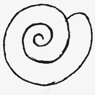 手绘线条蜗牛图标图标