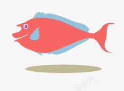 卡通彩色海鱼素材