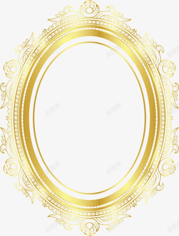 金色花纹框png免抠素材_88icon https://88icon.com png图形 png装饰 花纹框 装饰 金色