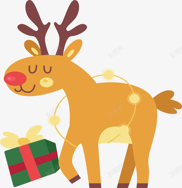 金色圣诞驯鹿矢量图ai免抠素材_88icon https://88icon.com 圣诞礼物 圣诞节 圣诞驯鹿 矢量png 金色驯鹿 驯鹿 矢量图