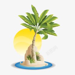 海边的椰子树素材
