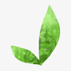 绿色叶子水彩案矢量图素材