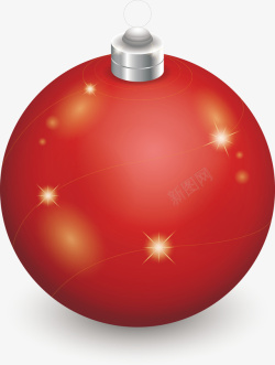 圣诞红色装饰球矢量图素材