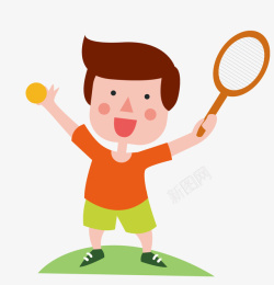 打网球的男孩创意打网球的男孩高清图片