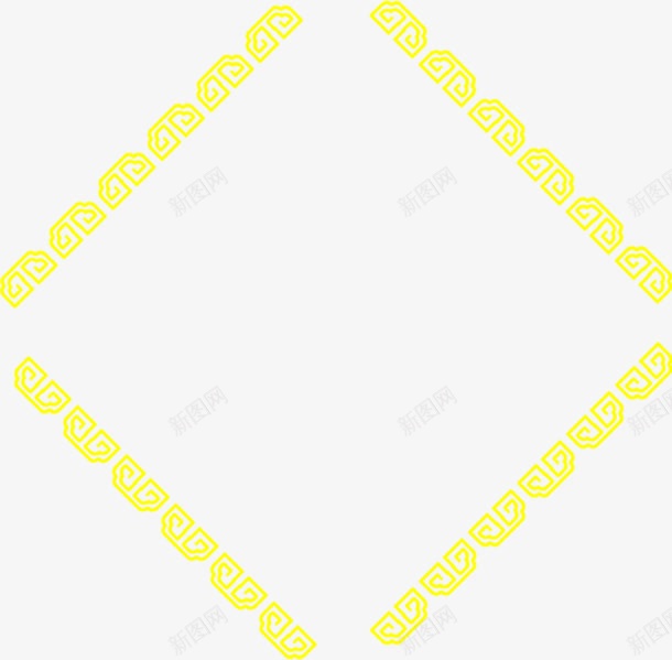 黄色手绘花纹线条装饰png免抠素材_88icon https://88icon.com 线条 花纹 装饰 黄色