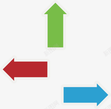 右边的箭头图标彩色的指示符号图标矢量图图标