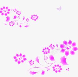 粉紫色花儿素材
