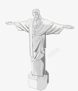 巴西耶稣像耶稣雕像高清图片