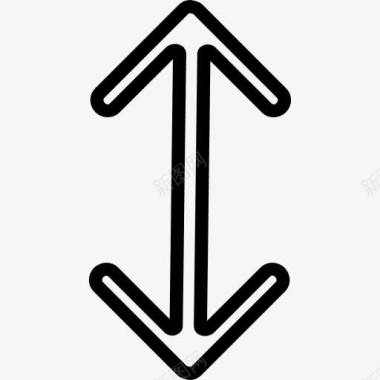 箭头双概述垂直上下的标志图标图标