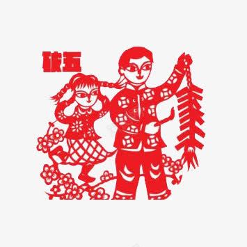 新年习俗破五png免抠素材_88icon https://88icon.com 习俗 家人 放鞭炮 新年 破五 红色