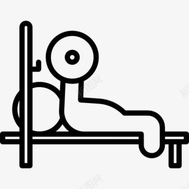 体操运动员卧推举重图标图标