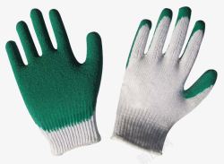 白绿白绿配色针织手套高清图片