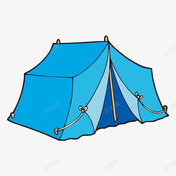 蓝色小帐篷png免抠素材_88icon https://88icon.com 卡通小帐篷 小帐篷 帐篷 简单帐篷 蓝色帐篷