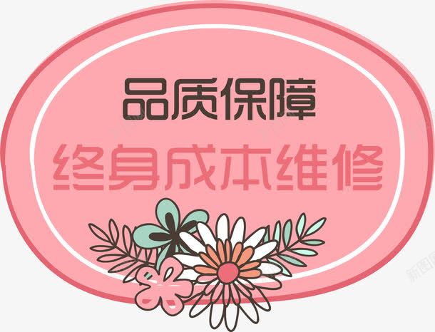 产品保修标签png免抠素材_88icon https://88icon.com 产品保修 免费维修 无理由退换 标签 终身 终身保修 花边