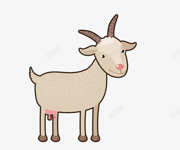 卡通手绘可爱的小羊psd免抠素材_88icon https://88icon.com 卡通手绘可爱的小羊 可爱的小羊 手绘动物 羊