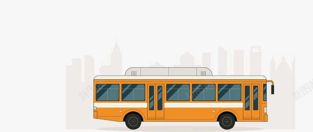 公交巴士png免抠素材_88icon https://88icon.com 公共汽车 卡通有趣 巴士 扁平化 矢量图案 设计图