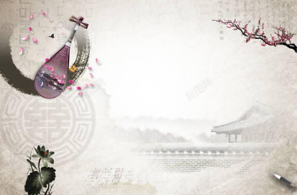 中国风传统文化宣传海报背景
