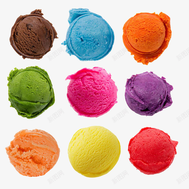 彩色球状png免抠素材_88icon https://88icon.com 冰淇淋 夏日 彩色 彩色冰淇淋