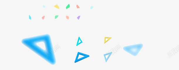 漂浮三角形png免抠素材_88icon https://88icon.com 天猫背景素材 漂浮三角形素材 漂浮图案 蓝色