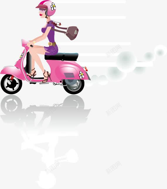骑车的女孩png免抠素材_88icon https://88icon.com 女孩 摩托 粉色
