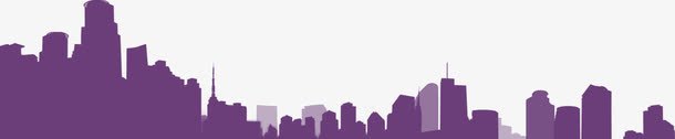 紫色城市剪影海报png免抠素材_88icon https://88icon.com 剪影 城市 海报 紫色