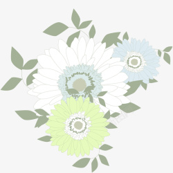 小清新装饰手绘花朵元素矢量图素材