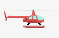 卡通手绘直升飞机素材