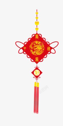 红色中国结装饰图素材