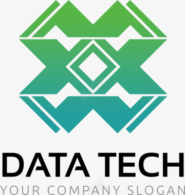DNA科技logo蓝色的创意新能源logo矢量图图标图标
