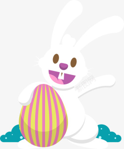 复活节可爱彩蛋兔子素材