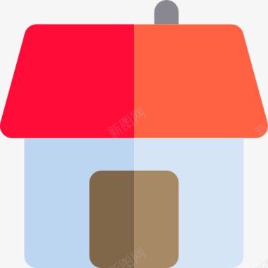蓝色家居房子图标图标
