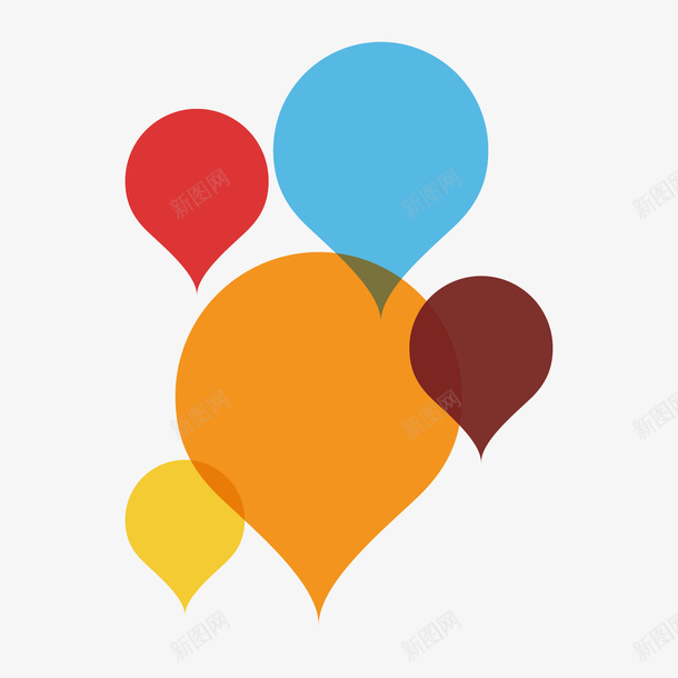 扁平化彩色气球装饰图案矢量图eps免抠素材_88icon https://88icon.com 彩色气球 扁平化 装饰图案 矢量图