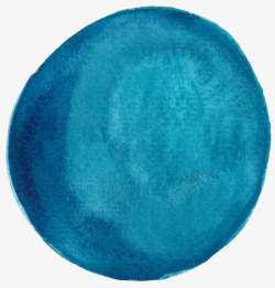 蓝色水彩圆形背景素材