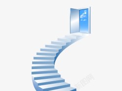 通往自由的楼梯矢量图素材
