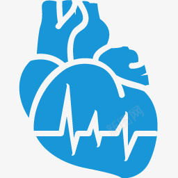 心脏病学心脏病蓝色图标图标