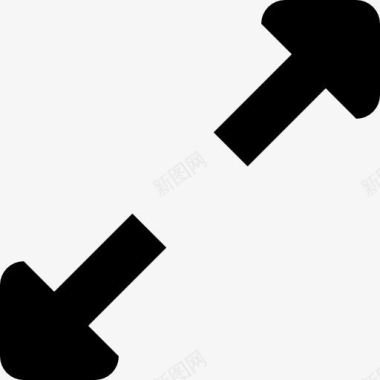 夫妇两箭两个相反的箭头符号扩展接口图标图标