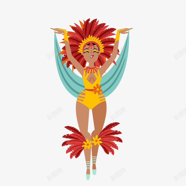 跳舞的巴西女人矢量图eps免抠素材_88icon https://88icon.com 女人 巴西 巴西国家 巴西女人 跳舞 跳舞的女人 矢量图