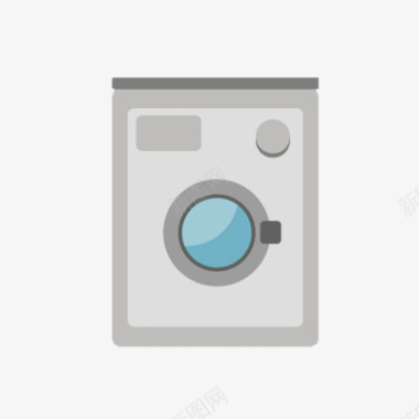 灰色动车自动洗衣机图标图标