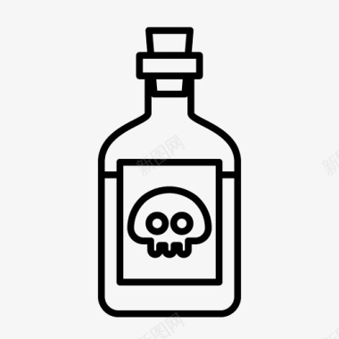 玻璃的瓶子一瓶毒药图标图标