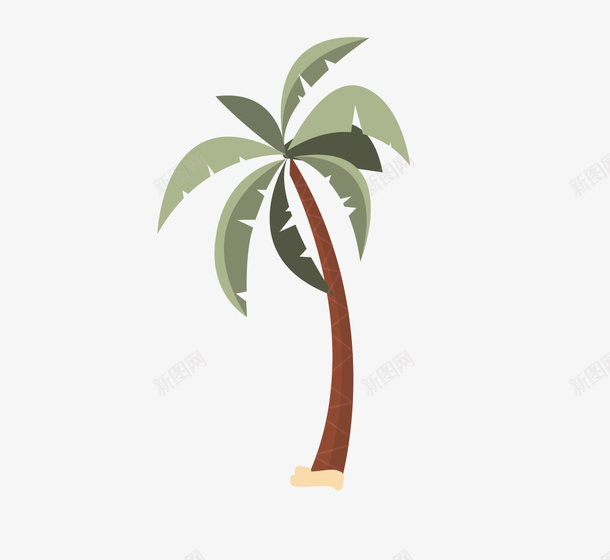 高大的椰子树矢量图ai免抠素材_88icon https://88icon.com 手绘 树木 椰子树 水果 矢量椰子树 矢量图